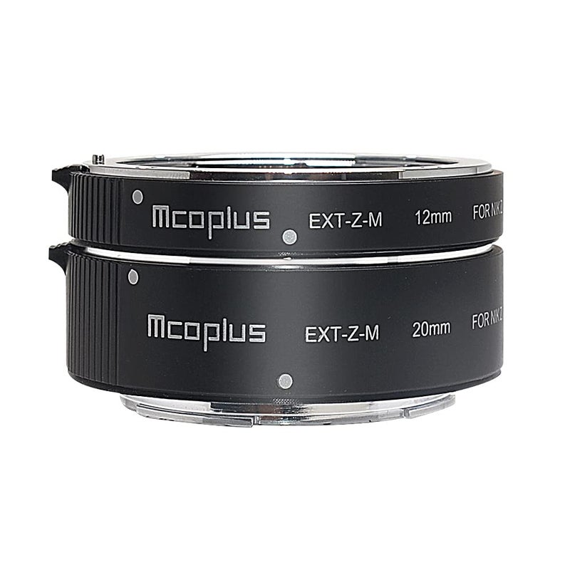 mcoplus EXT-Z-M 12mm+20mm Metal Auto Focus Macro Extension Tube Adapter Ring Set for Nikon Z Mount Z5 Z6 Z6II Z7 Z7II Z50 Z62 Z72 Cameras, for Macro Photography - Image 1